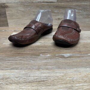 Privo By Clarks Brown Leather Clog Women's Size 8.5